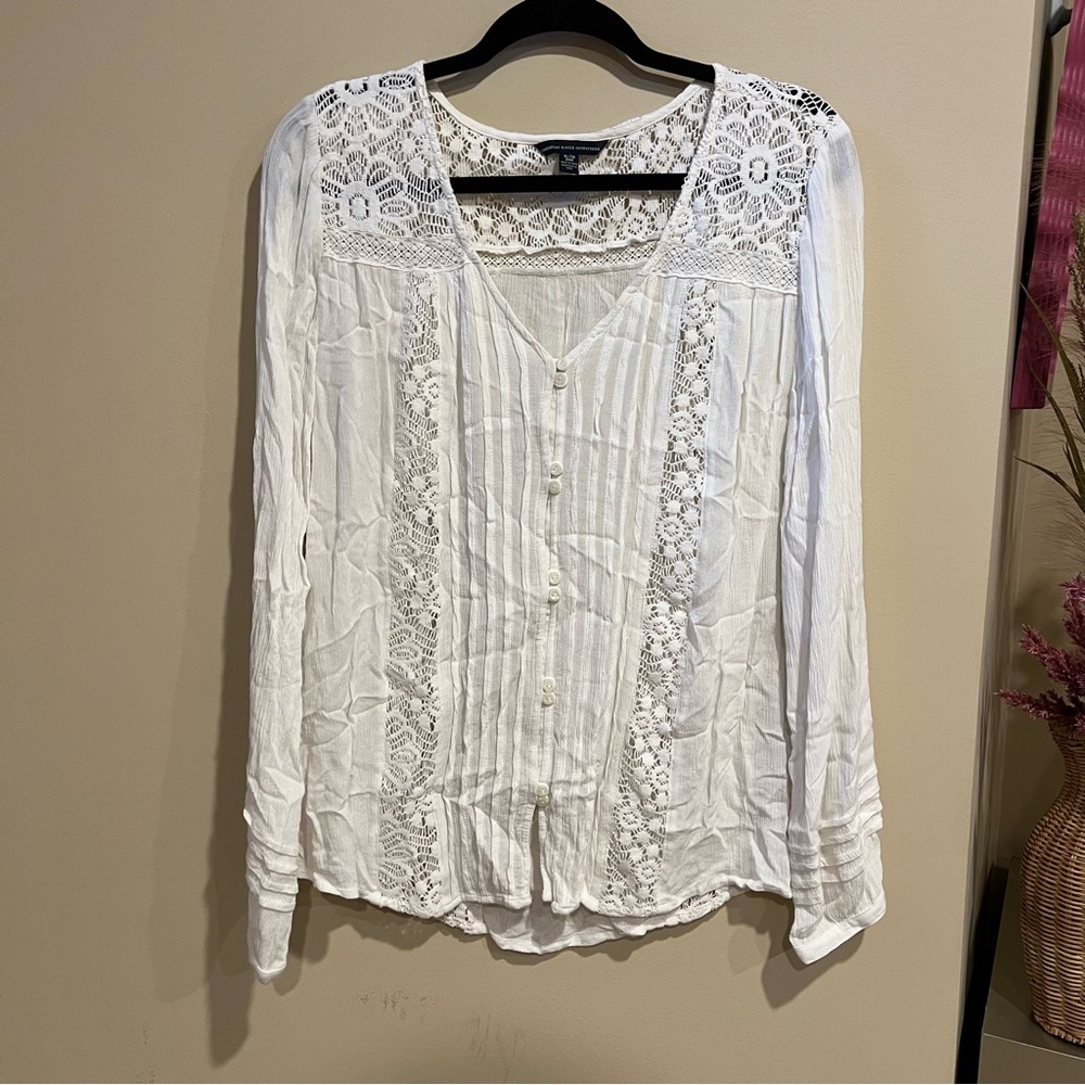 American Eagle Lace Button Down